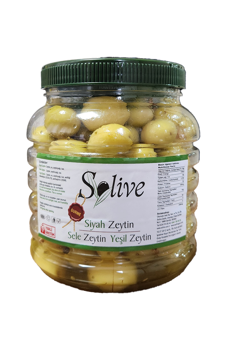 Baharatli Domat Kirma Yeşil Zeytin 1Kg