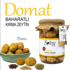 BAHARATLI DOMAT KIRMA YEŞİL ZEYTİN 1KG