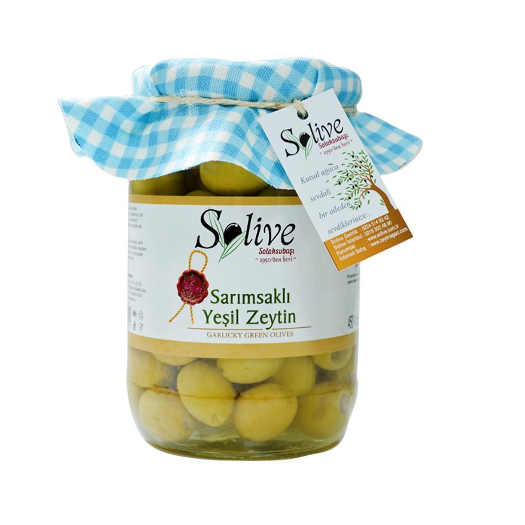 Sarimsak Dolgulu Yeşil Zeytin 450Gr