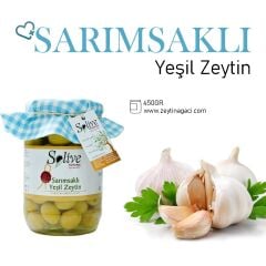 Sarimsak Dolgulu Yeşil Zeytin 450Gr