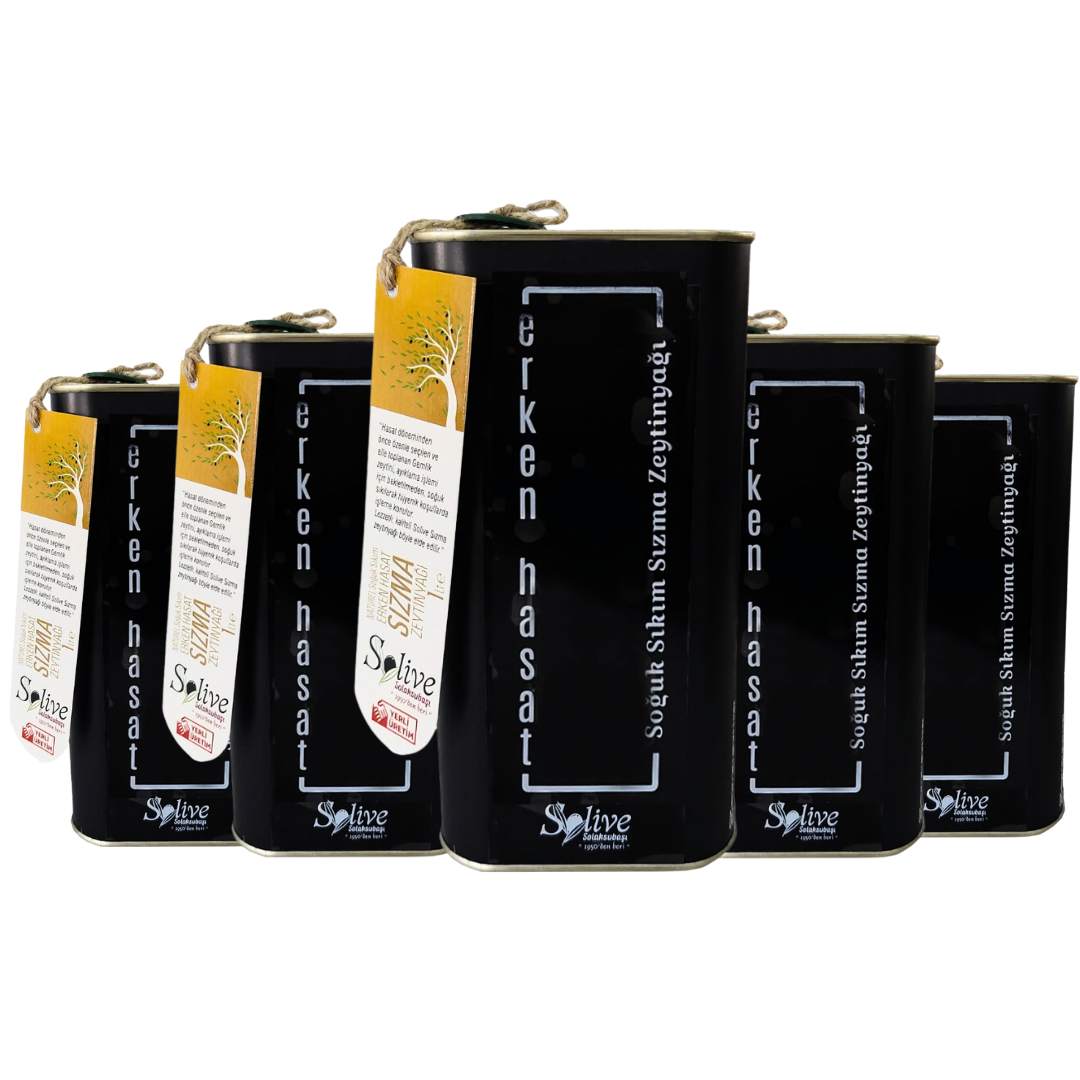 Beşli Erken Hasat Solive Soğuk Sıkım Sızma Zeytinyağı 1Lt